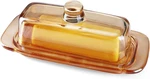Qfkris Champagne Color Glass Butter Dish With Lid, Covered Stick Holder. Fixed Price $26.69.
