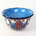 Gallery Tabletops Lucca Handcrafted Blue Red Floral Soup/cereal Bowl 6". Fixed Price $32.98.