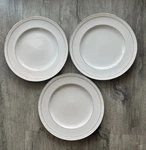 Noritake White Scapes Lockleigh 4061 Dinner Plates Set 3 Gold Trim 10.5. Fixed Price $34.99.