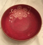 Pier Meribeth Round Red Serving Vegetable Bowl 12 Looks Unused. Fixed Price $36.00.