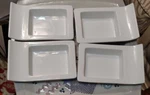 Front Of The House Nami Porcelain Deep Sampler Dishes Square Set 4 Euc. Fixed Price $30.00.