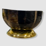 $242 Ladorada Brown Accent Bowl With Horn Brass Base. Fixed Price $58.19.