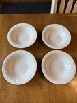 4 Set Totally Today Salad - Soup Cereal Bowls 7" White Embossed Dot Design. Fixed Price $30.00.