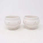 Juliska Ceramics Berry And Thread Whitewash Footed Soup Bowls Set Of 2. Fixed Price $63.20.