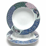 Studio Nova Rimmed Soup Bowl Medley Paisley Fine Porcelain China Y0284 2PC Set. Fixed Price $11.77.