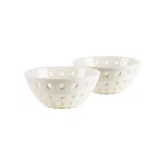 Guzzini Le Murrine - White & Set Of 2 Sm Bowls. Fixed Price $32.00.