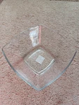 Nwt Bormioli Rocco Eclissi Clear Glass Large Square Bowl Made In Italy. Fixed Price $22.00.