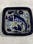 Le Souk Ceramique Tunisia, Blue Fish Bowl 4. Fixed Price $15.00.