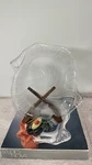 Studio Nova Seashell Clear Abstract Glass Platter 12 In WY061/313 Japan. Fixed Price $25.00.