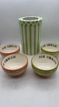 Grasslands Road Set Of 4 "sweet Soiree" Ice Cream Bowls 5.5X3. Fixed Price $13.99.