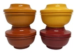 Vintage Tupperware Seal And Serve Bowl Set Of W/lids Harvest Colors #1436. Fixed Price $16.99.