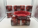 Temp-tations By Tara Red Snowflake 12 Oz Bowl (3) Open Box. Fixed Price $31.99.