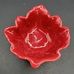 Ashland Maple Leaf Footed Bowl Dish Red Ceramic. Fixed Price $9.97.