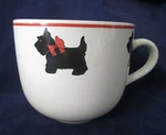Scottish Terrier Scottie Dog Red Bow Cook Line Paris Mug/cup Euc. Fixed Price $28.35.