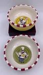 Pair Sonoma Life+style Bordeaux Cafe Chef 6" Round Cereal Bowls - Damage. Fixed Price $9.00.