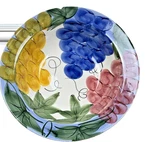 Global Amici Hand Painted Grape Ceramic Bowl 15" Made Italy Tuscan Serving. Fixed Price $33.00.