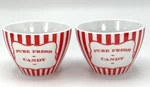 Robert Gordon Australia Red & White Stripe Porcelain Carnival Popcorn Candy Cups. Fixed Price $13.97.