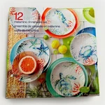 Pandex Sealife Melamine 12 Piece Dinner Set W/ Plates & Bowls Crab Turtle. Fixed Price $29.00.