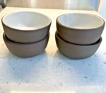 Jono Pandolfi Set 4 Union Bowl Earthenware Usa Handmade Brown Creme. Fixed Price $49.95.