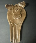 Clay Critters Moose Spoon Rest Or Table Dish. Hand Made.. Fixed Price $15.00.