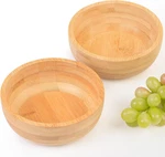 Soup Bowls Set Of 2 For Dessert/cereal/pasta/fruit Natural Bamboo Serving. Fixed Price $23.98.