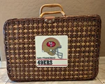 Vintage San Francisco 49ERS Picnic Basket Wicker Sf Niners Nfl Cup Bowl Case. Fixed Price $28.53.