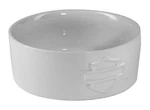 Harley-davidson Sculpted Open Bar & Shield Logo Ceramic Pet Bowl, White. Fixed Price $19.95.