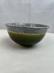 Kotobuki Stoneware Small Rice Noodle Soup Bowl 4 Green Blue Dots Mint Beautiful. Fixed Price $33.95.