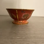 The Artisan Road Collection Hand Painted Floral Ceramic Bowl Round Red Orange. Fixed Price $17.99.