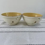 Set Of 2 Vietri Lastra Fiori Di Bosco 6" Cereal Bowls Italian Pottery. Fixed Price $54.99.