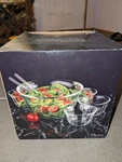 The Toscany Collection Sierra 8 Piece Glass Salad Bowl And Dish Fork & Spoon Set. Fixed Price $39.99.