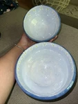Hand Made Painted Blue Nesting Bowls Set Of 2. Fixed Price $25.00.