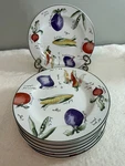 Set Of 8 Furio Garden Delight Sakura Salad Plates With Vegetables.. Fixed Price $59.99.