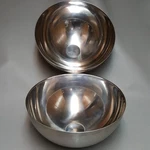 Ikea Large Popcorn Salad Serving Bowls Metal Stainless Steel 11IN Model 21152. Fixed Price $44.99.