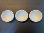 Vintage 1950'S Boonton Ware White Melmac In. Winged Cereal Bowls - Set Of 3. Fixed Price $12.00.