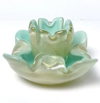Murano Glass Bowl Set Seguso Vetri D'arte Gold Aqua Blue Ashtray Vase 2 Vtg. Fixed Price $599.99.