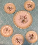Homer Laughlin Hudson Floral Cream Ceramic Plates Set, 6-PIECE Round Glossy. Fixed Price $8.40.