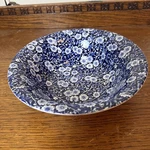 Crownford China Blue Calico Serving Bowl Vegetable Fruit 2.5 HX8.3 Rare. Fixed Price $39.85.