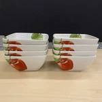 The Cellar Entertaining Set 8 Apple Pear 6" Square Bowls Cereal Soup. Fixed Price $75.00.