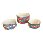 The Pioneer Woman Lot Of Floral Stoneware Bowl Set 7"X4" 6"X3" 5"X2.5" 2018DMT. Fixed Price $22.99.