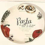 White Porcelain Pasta Serving Bowl 11IN Vegetable And Herb Kloc With Label. Fixed Price $29.99.