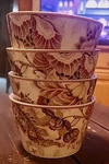 4 Gabrielle Cream Individual Appetizer Bowls Porcelain 222 Fifth Discontinued Fp. Fixed Price $29.95.