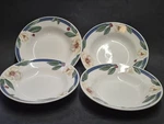 Vtg Savannah Grove Petit Flora Soup/cereal Bowls Set Of 4 8" Citation Stoneware. Fixed Price $25.00.