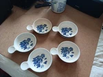 Blue Willow Set Of 5 Pantry Collection Bowl With Handle Heritage Mint Stoneware. Fixed Price $37.99.