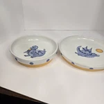 Vintage Ikea Smaskig Child Bowl & Plate Set Dragon Purple Yellow 1999 16558. Fixed Price $25.99.