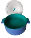 Tupperware Microwave Reheatable Steamer Pc Periwinkle Green White 3066A-1 Usa. Fixed Price $16.70.