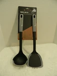 Bino Turner & Ladle Set Heavy Duty Spatula Silicone Edge Handle Pro Series Nwt. Fixed Price $8.98.