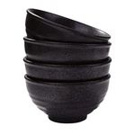 Japanese Black Bowls Set Of 4, Ceramic Asian Sushi For Rice,.... Fixed Price $28.07.