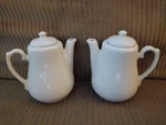 2 Homer Laughlin HL3648000 17 Oz Seville Beverage Servers W/lid China Ivory. Fixed Price $42.00.