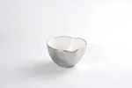 Pampa Bay Titanium-plated Porcelain Small Bowl, White/silver (THS-2600-W). Fixed Price $31.99.